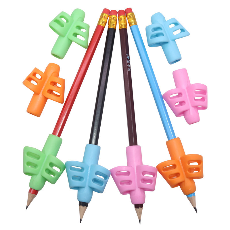 쓰기 연필 펜 홀더, 어린이 학습 연습 실리콘 펜 보조, 학생을 위한 자세 교정 장치, 10 개
